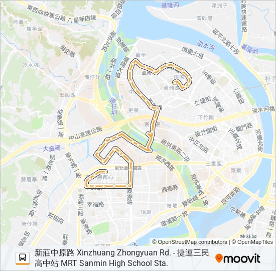 橘17 bus Line Map