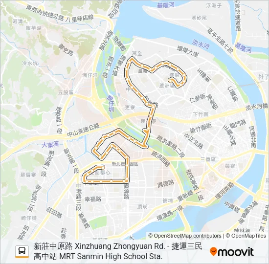 橘17 Bus Line Map