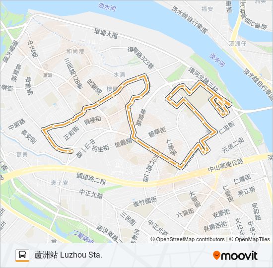 橘18福隆路的線路圖