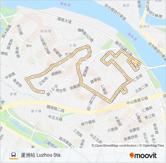 巴士橘18福隆路的線路圖