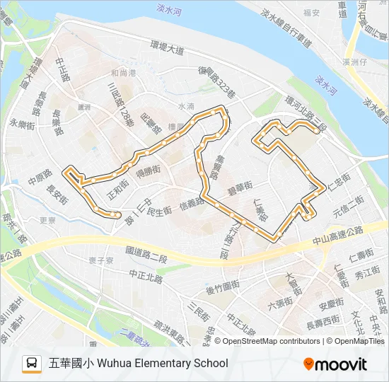 橘18福隆路 Bus Line Map