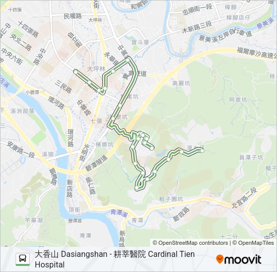 綠9耕莘 Bus Line Map