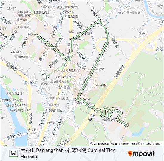 綠9耕莘 Bus Line Map