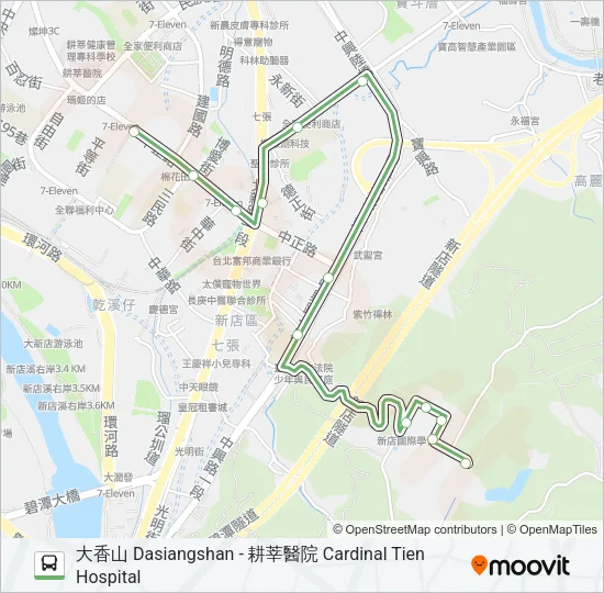 綠9耕莘 Bus Line Map