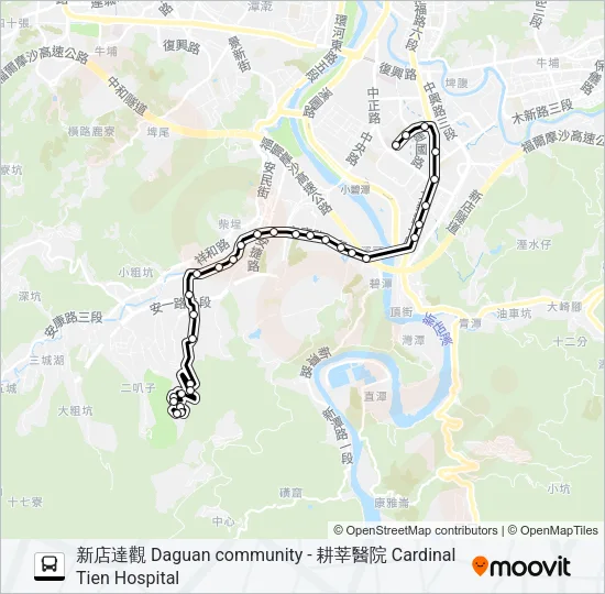 巴士839耕莘的線路圖