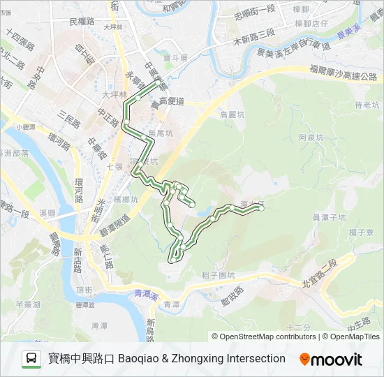 綠9北新國小 Bus Line Map
