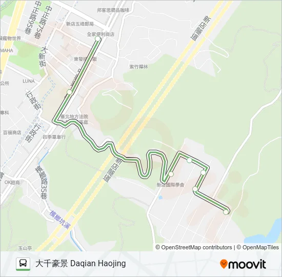 綠9北新國小 Bus Line Map