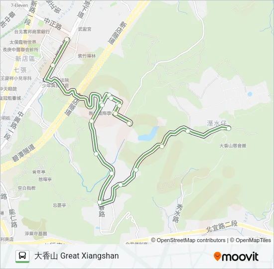 綠9北新國小 Bus Line Map