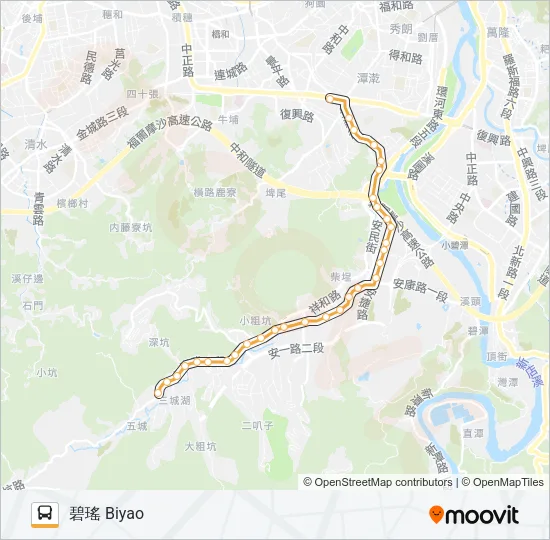 橘1 Bus Line Map