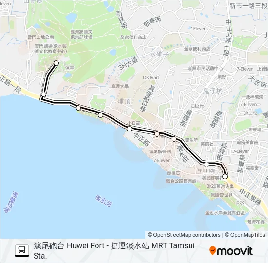 836 Bus Line Map