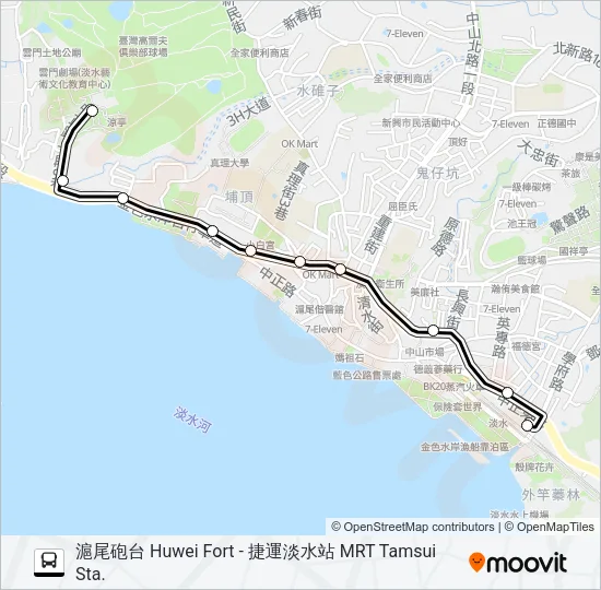 836 Bus Line Map
