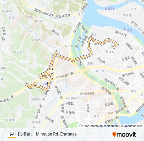 橘10 Bus Line Map