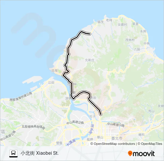 864 Bus Line Map