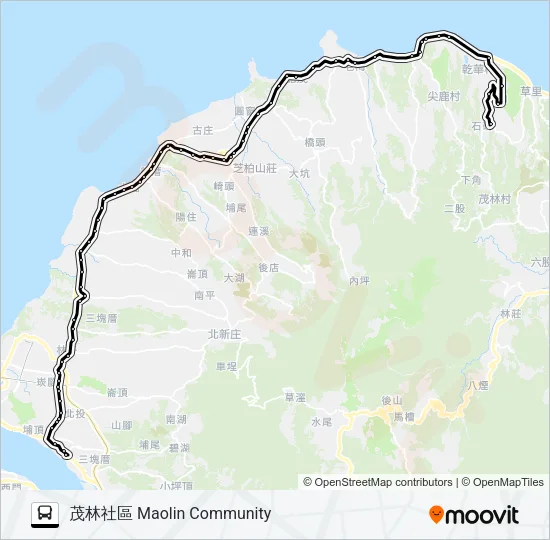865 Bus Line Map
