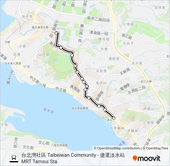 869 Bus Line Map