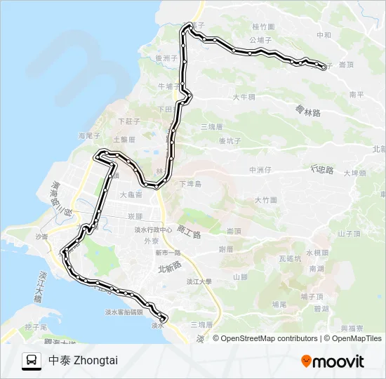 872 Bus Line Map