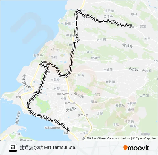 872 Bus Line Map
