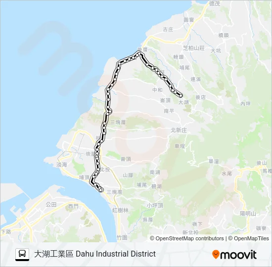 874 Bus Line Map
