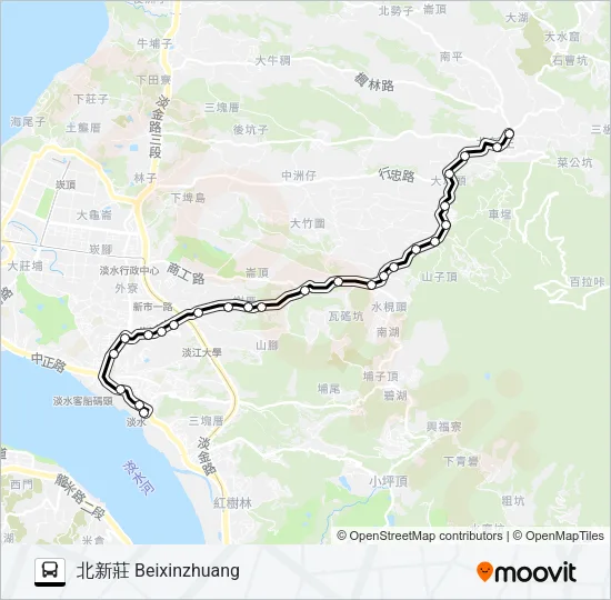 875 Bus Line Map