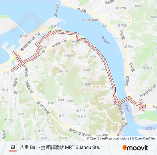 紅13 Bus Line Map