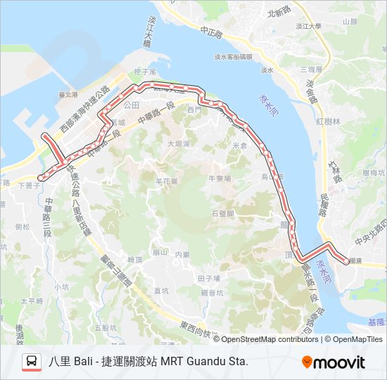 紅13 bus Line Map