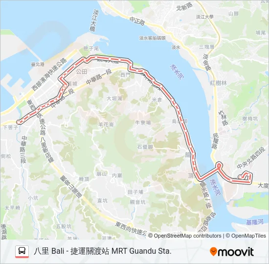 紅13 Bus Line Map
