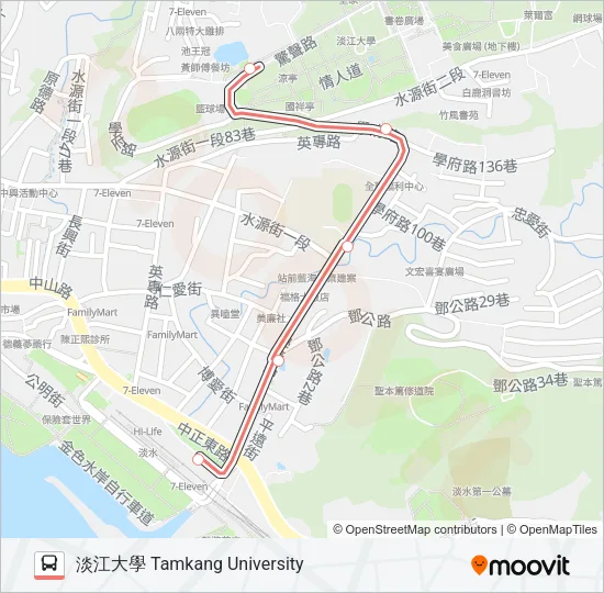 巴士紅28直的線路圖