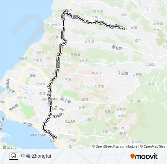 872經正德國中 bus Line Map