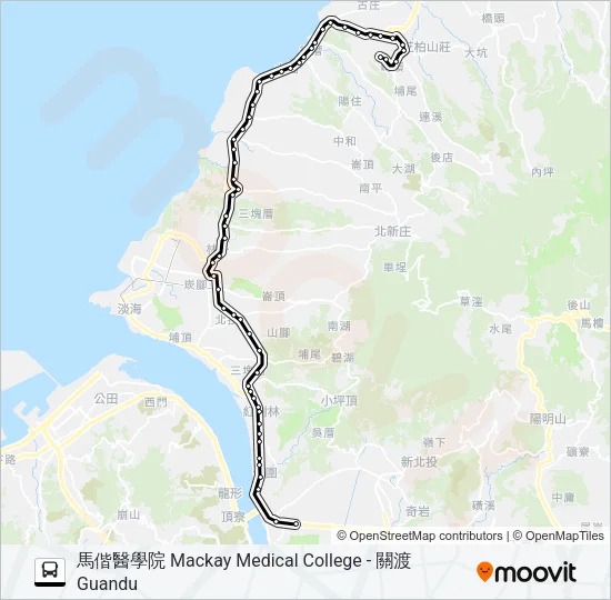 879馬偕醫學院 Bus Line Map