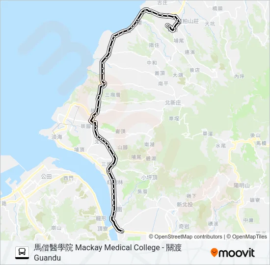 879馬偕醫學院 Bus Line Map