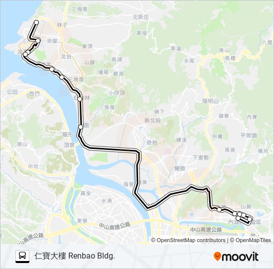 淡水-內湖科技園區 bus Line Map