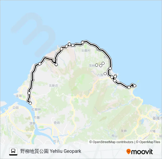 巴士716捷運淡水站不繞的線路圖