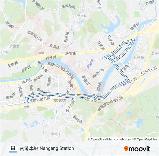 藍21 Bus Line Map