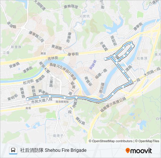藍21 Bus Line Map