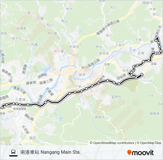 589 Bus Line Map