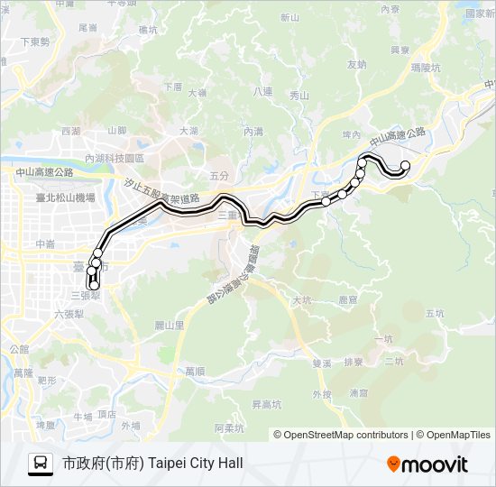 汐止-台北101 Bus Line Map
