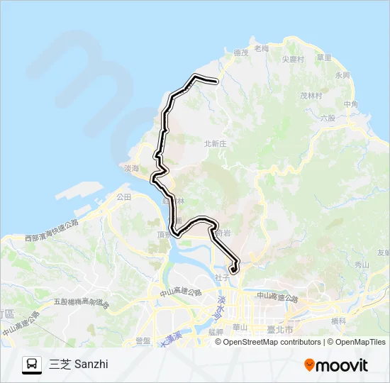 821 Bus Line Map