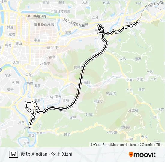 新店-汐止去  Line Map