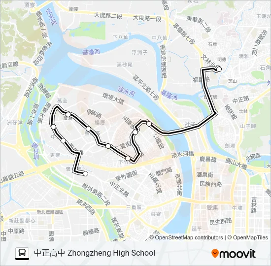 蘆洲-中正高中  Line Map