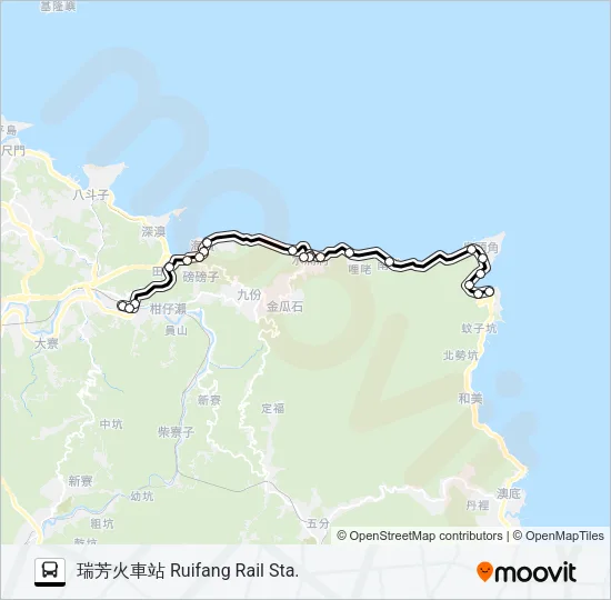 886瑞芳 Bus Line Map