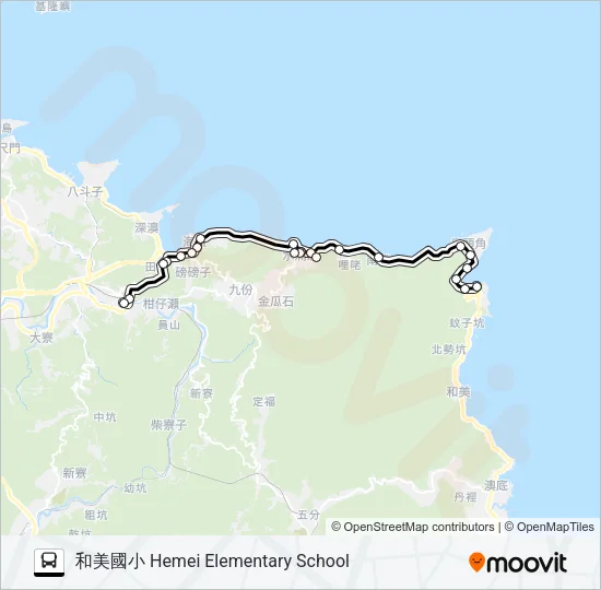 886瑞芳 Bus Line Map