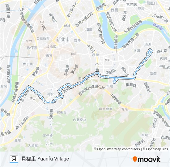 巴士藍41延和的線路圖