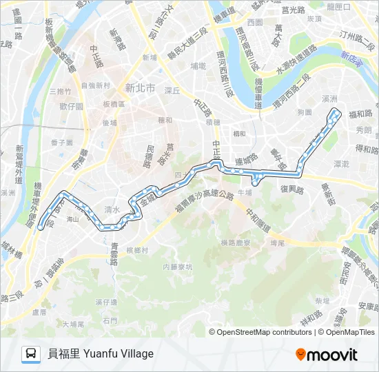 巴士藍41延和的線路圖