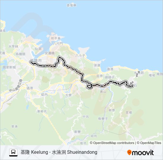巴士788去水湳洞的線路圖