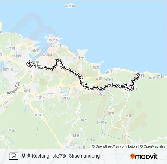 巴士788去水湳洞的線路圖