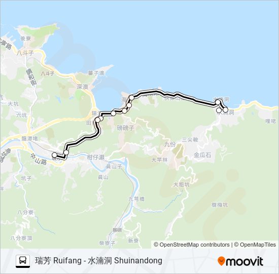 886區瑞芳火車站 bus Line Map