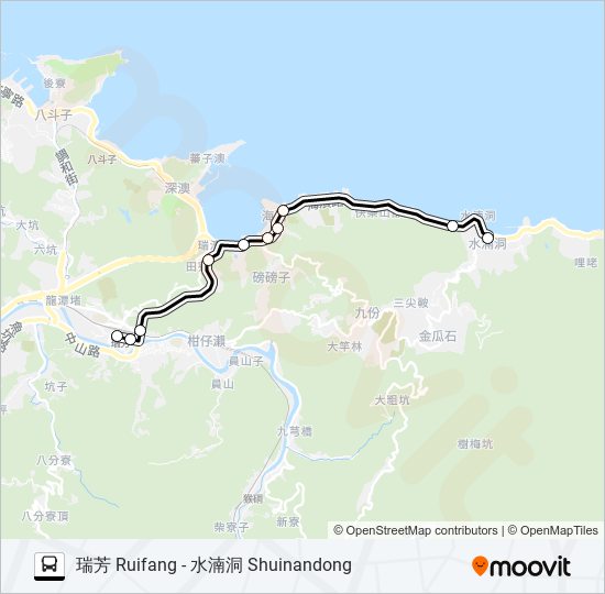 886區瑞芳火車站 bus Line Map