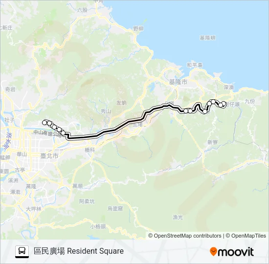 瑞芳-內科(基客)去 Bus Line Map