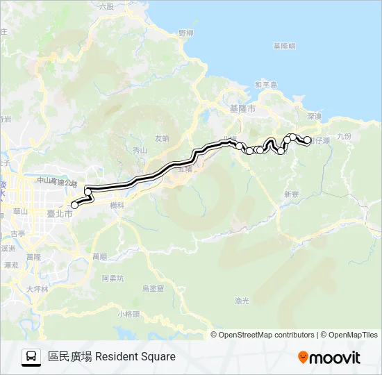 瑞芳-松山車站(基客)去 Bus Line Map