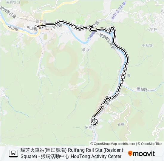 808瑞芳火車站(區民廣場) Bus Line Map
